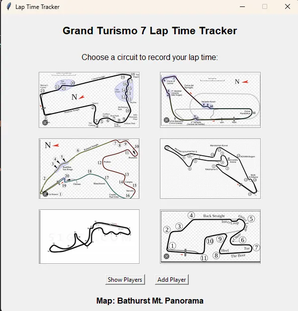 Gran Turismo 7 Race Tracker
